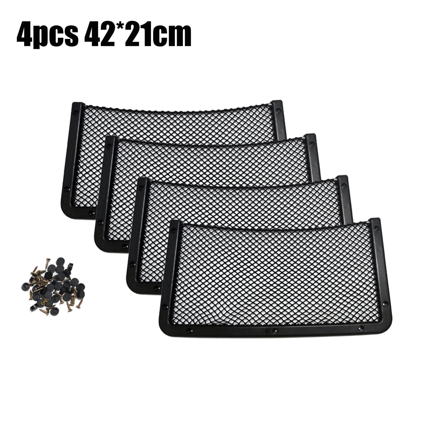 Black Multi Size Car Organizer Net Pocket Car Net Bag Phone Holder Rack Storage Mesh For Car Caravan Motorhome 42x21cm 36x18cm