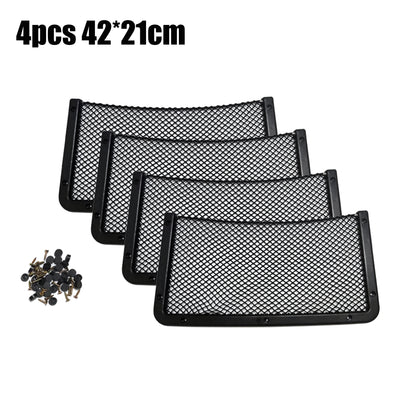 Black Multi Size Car Organizer Net Pocket Car Net Bag Phone Holder Rack Storage Mesh For Car Caravan Motorhome 42x21cm 36x18cm