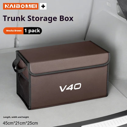 Car trunk foldable storage box suitable for Volvo V40 multifunctional storage bag large capacity storage box