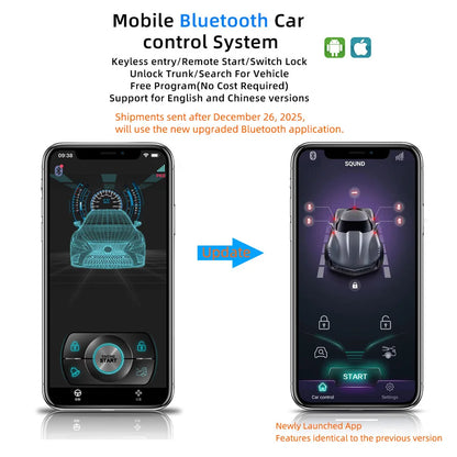 Keyless Ignition System Start Stop Button Mobile Bluetooth App Control PKE Keyless Entry Remote Remote Automatic Start Car Alarm