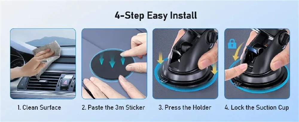 Universal Car Phone Holder 360 Degree Windshield Dashboard Air Vent Mount Sucker Phone Holder For iPhone Samsung Huawei Xiaomi