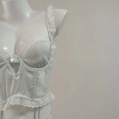 Women Sexy Corset and Panty Lingerie Lace Elasticity Breathable Bustier Ladies Push Up Temptation Underwear Gather Sets 2026 New