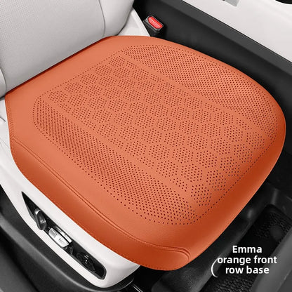 High Quality Nappa Leather Universal Car Seat Full Cover Breathable Luxury SUV Car Protection Perforated Leather Seat Full Cover