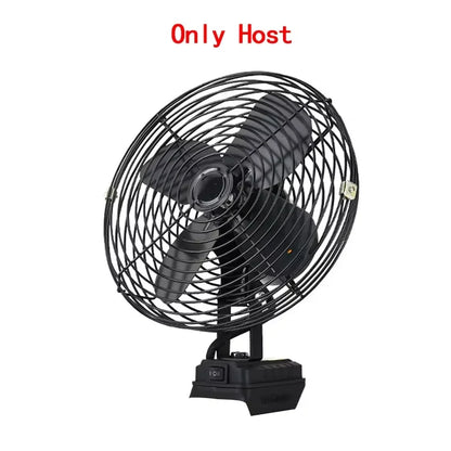Camping Fan 8In Outdoor Fishing Wireless Desktop Portable Metal Fan Strong Wind Fan For Makita/Dewalt 18V BatteryPin