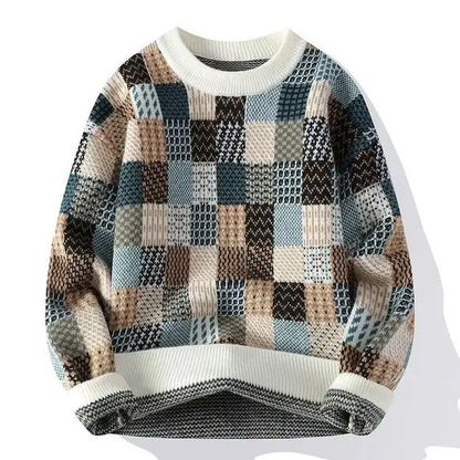 Hippie Grunge Pullovers Male Plus Big Size Thick Knitwear Long Sleeve Designer Casual Streetwear Loose Fit Men's Knit Sweater
