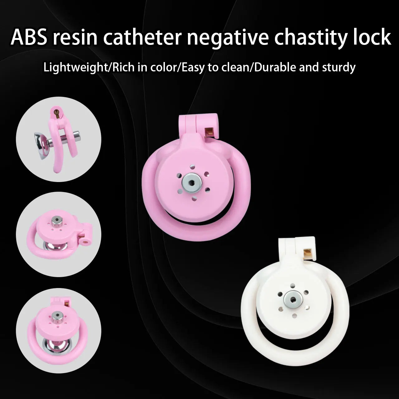 FRRK 4 Size Rings Resin Sissies Urethral Inverted Male Chastity Cage With Metal Urine Catheter 정조대 Penis Lock BDSM Men's Sex Toy