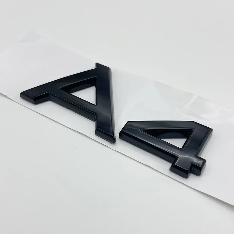 3D Chrome Glossy Black ABS TDI TFSI Car Rear Emblem Sticker for Audi A1 A3 A4 A5 A6 A6L A7 A8 S3 S6 Q3 Q5 Q7 TT S RS
