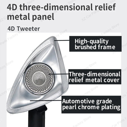 For Mercedes-benz 4d Rotating Tweeter C Glc E S-class W213 W205 W222 W223 X253 Rgb Led Luminous Car Speaker Horn Refit