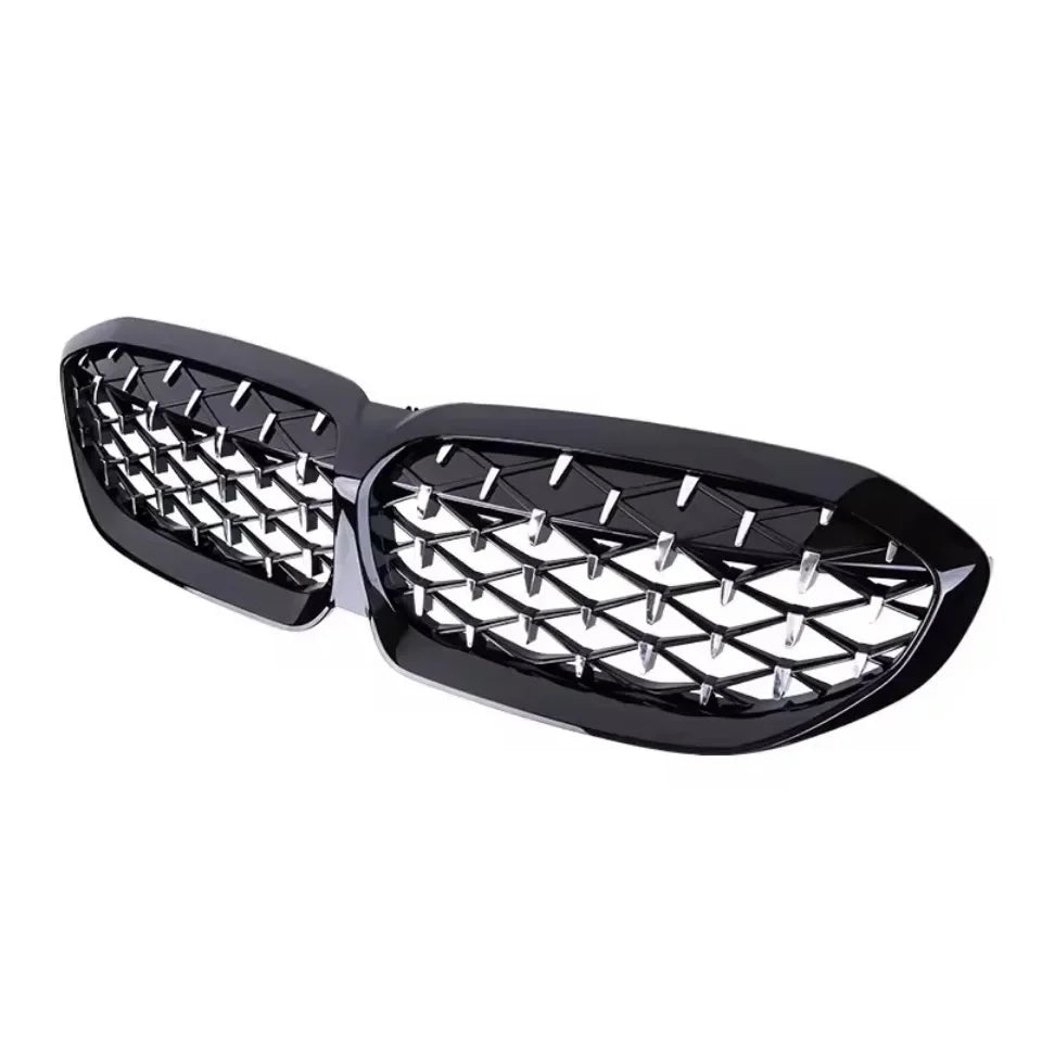 XVIP Front Bumper Kidney Grill Diamonds Style Grille For BMW 3-Series G20 G21 2019-2022 318i 320i 320d 330i 340i 340d M Sport