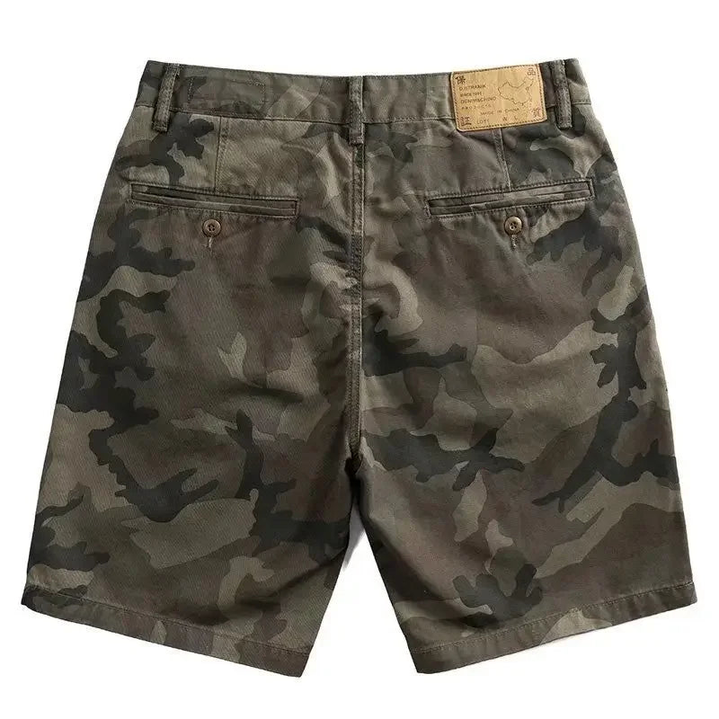 Short Pants for Men with Pockets Camo Mens Cargo Shorts Camouflage Japanese Street Style Elegant Hevy Whate Streetwear Clothing