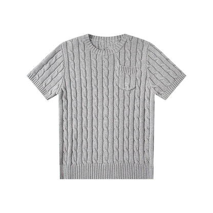 women's t-shirts and polos old money style Classic round neck Women's shirt embroidered chest pocket knitted short sleeved shirt