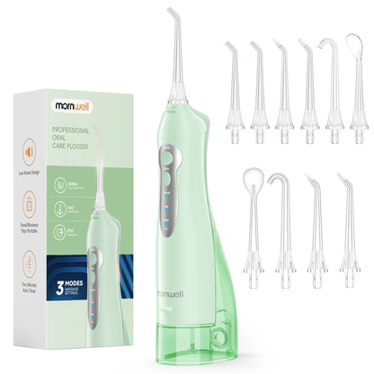 Mornwell Water Flosser Teeth Picks 4 Jets 3 Modes Portable Cordless D52 Water Floss For Teeth Cleaner IPX7 Waterproof Oral Picks