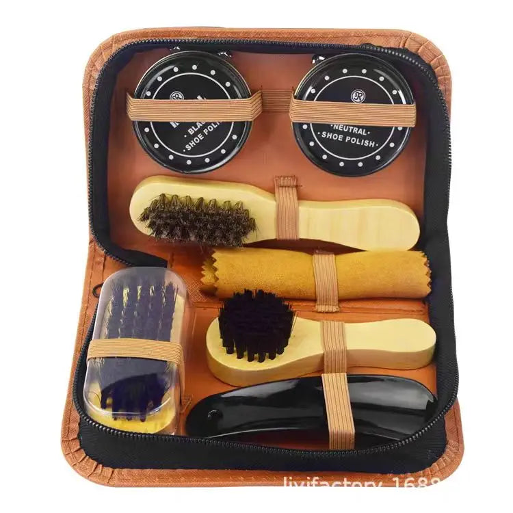 Professional Shoes Care kit Cleaner Set for Sneakers Leather Shoes Cleaning Polishing includes Shoehorn Shoe Polish Brush Cream