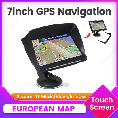 7inch GPs Navigation Multimedia Player TOUCHSCREEN European Map Supports TF Card Multiple Languages Audio 16gb Stereo All-in-one