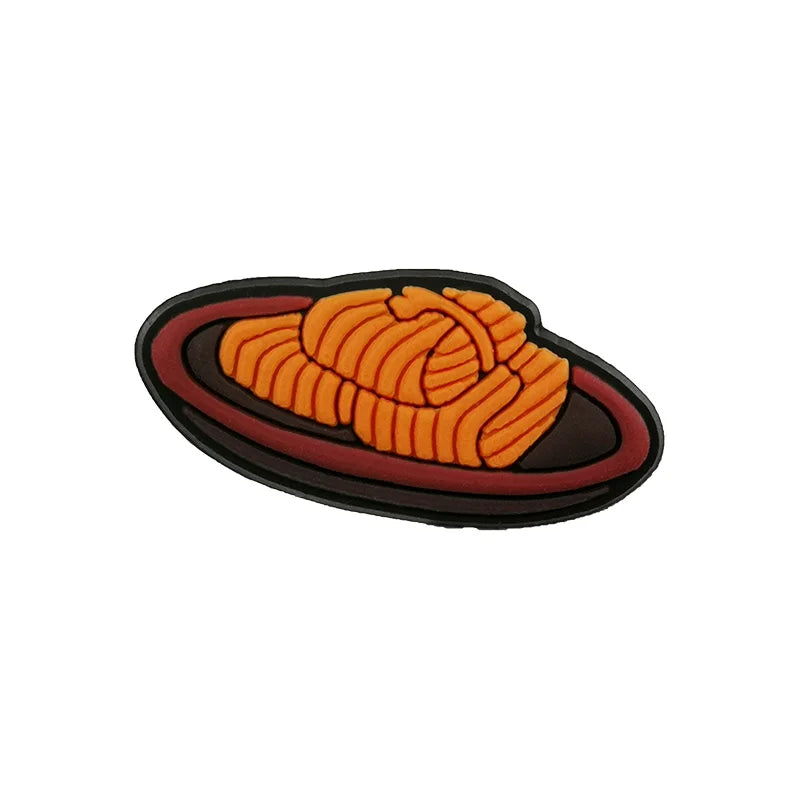 1/25PCS Delicious Food Series Shoe Accessories Charms for Women Men Sandwich Donut Pizza Shoe Decorations Fashion Clog Buckle