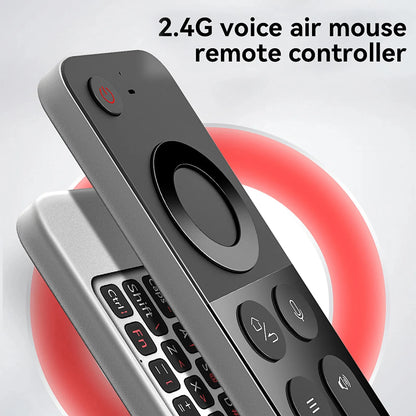 MRSVI W3 Voice Air Mouse Remote Control 2.4G English Arabic Handheld Mini Wireless Keyboard for Android TV BOX/Windows/PC