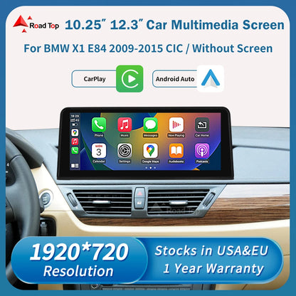 1920*720 Linux Touch Screen Wireless Carplay Android Auto Car Multimedia Player Display For BMW X1 E84 2009-2015 CIC