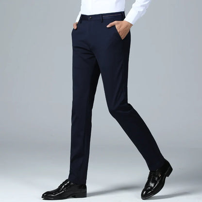 Premium Anti-wrinkle Non-ironing New Brand Casual Fashion Stretch Men Dress Pants Comfortable Business Office Long Suit Trousers