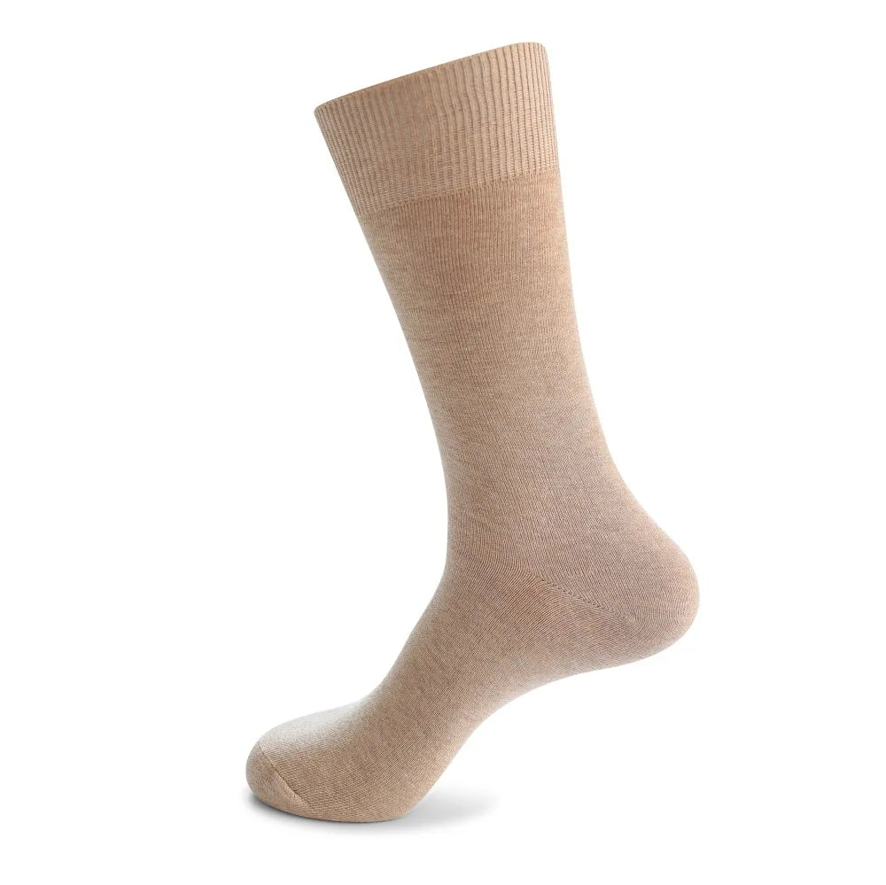 6 Pairs Large Men's Cotton Office Socks Long Solid White Black Mid-Calf Business Formal Sock Casual Plus Size 45 46 47 48 49 50