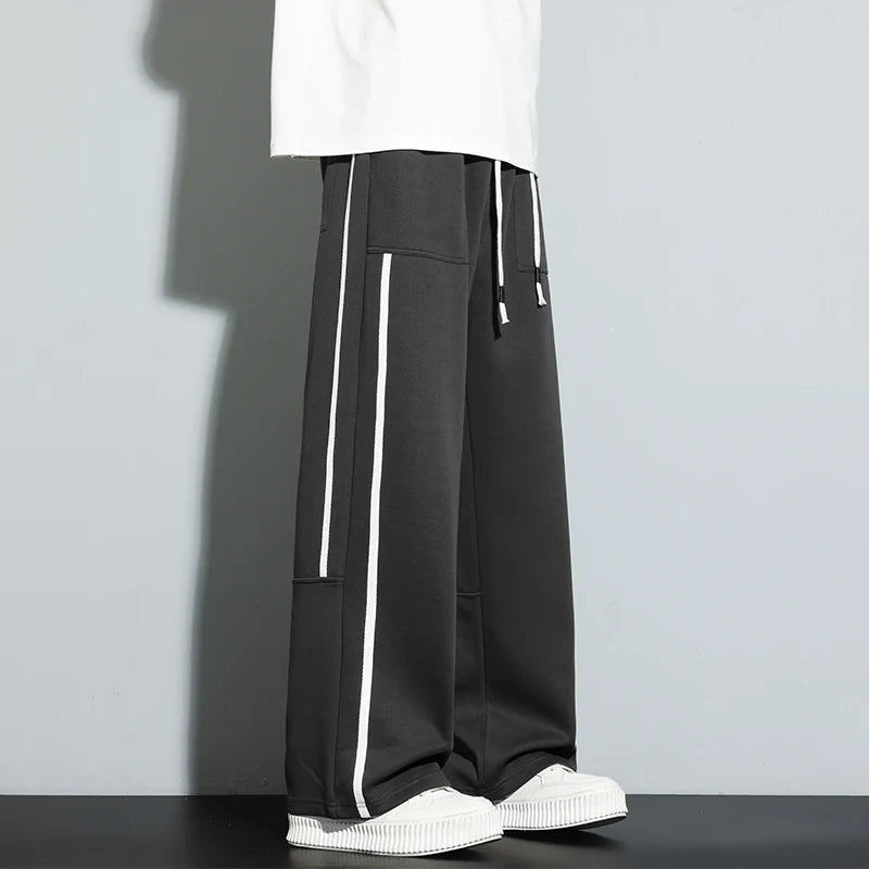 2025 Men Sweatpants Baggy Joggers Cotton Korean Sports Pants  Neutral Loose Outdoor Jogger Fitness Trouser