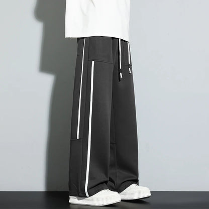2025 Men Sweatpants Baggy Joggers Cotton Korean Sports Pants  Neutral Loose Outdoor Jogger Fitness Trouser