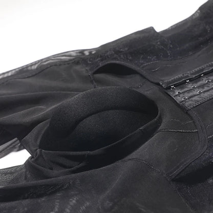 Men's Shapers Lace Button-Up Waist-Lifting Hip-Lifting See Through Panties Bulge Cup Boxers Shorts Lingerie Man Underwear