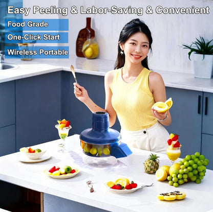 Automatic Electric Fruit Peeler Intelligent Peeling Machine Portable Wireless Grape/tomato/Garlic Peeler for Home Fast Kitchen