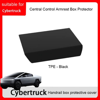 Center Console Armrest Cover For Tesla Cybertruck 2023 2024 2025 TPE Waterproof Armrest Box Cover Protector Interior Acessories