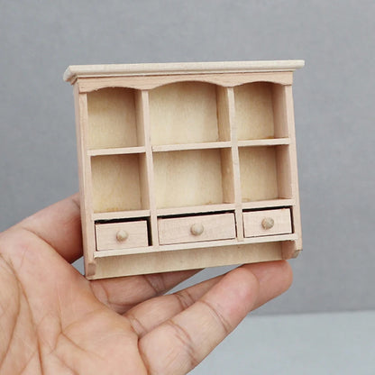 1:12 Dollhouse Miniature Bookcase Showcase Storage Cabinet Locker Display Cabinet Home Furniture Model Toy DollHouse Accessory