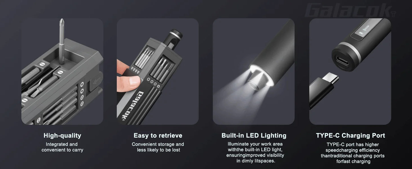 49 in 1 Electric Screwdriver Set 5 Torque Settings Precision Power Tool Magnetic Screw Driver Bits for iPhone Glasses Watch PC