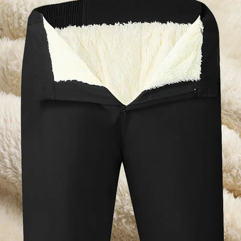 Corduroy Men's Straight Leg Warm Winter Pants Loose Fit Casual Trousers Comfortable Autumn Winter Fashion Trend Brand