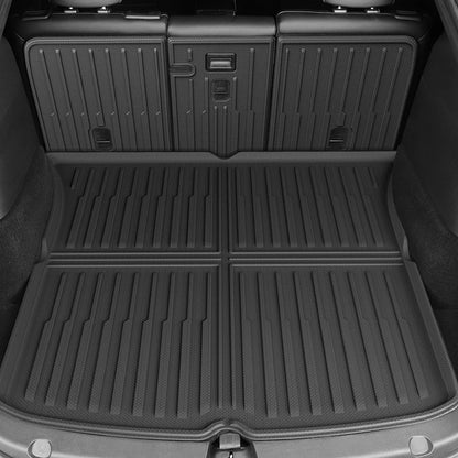 For Tesla Model Y / 3 2019-2023 Full Coverage Rear Trunk Mats TPE Rear Seat Backrest Protective Pad Cargo Liner Anti-Kick Pad