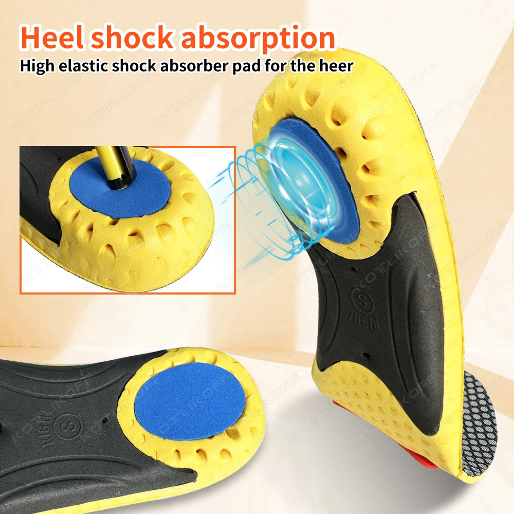 EVA Sports Arch Support Insoles Shock Absorption Deodorant Breathable Cushion Orthopedic Inserts for Running Basketball Shoes