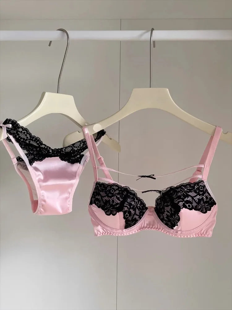 YEMOMO Teen Girls Lace Bralette Push Up Bra Non Padded But Gathering Small Bust Sexy Lingerie Anti Sagging Comfortable 2026 Hot