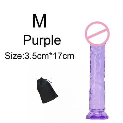 Realistic Anal Butt Plug Soft Jelly Dildo Suction Cup G Spot Anal Vaginal Masturbators Penis Dick Adult Sex Toys For Women Men