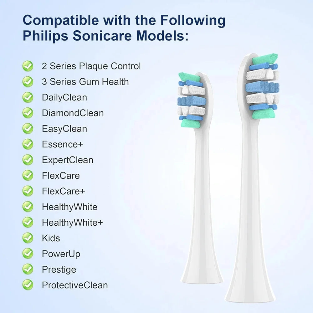 4/8/12/20 Pcs Compatible with Philips Sonicare Electric Toothbrush Replacement Brush Heads Refills for 1100 2100 4100 5100 6100