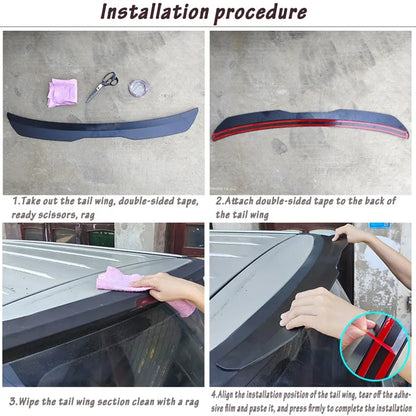 99Cm Car Universal Rear Roof Spoiler For BMW Accessories 1 Series F20 F21 LCI M135i M140i 15+ Gloss Black ABS