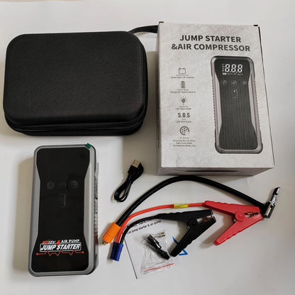 1500A Car Jump Starter Power Bank Portable 150PSI Air Pump Car Battery Emergency Boosters Starting Device Car Starter 2025