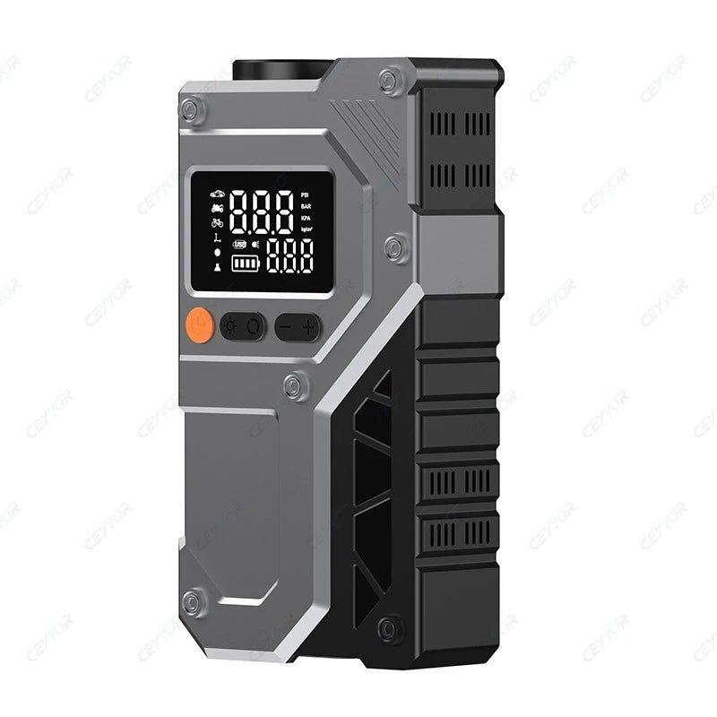 CEYYOR 12V Jump Starter Car Battery Booster Starting Device.Portable Jump Starter with 150PSI Air Compressor and LED Light.점프스타터