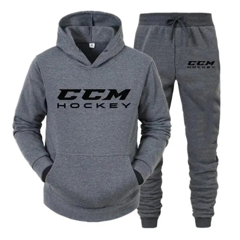 Autumn and winter men's sportswear set  high-quality casual sportswear  hooded sweatshirt
