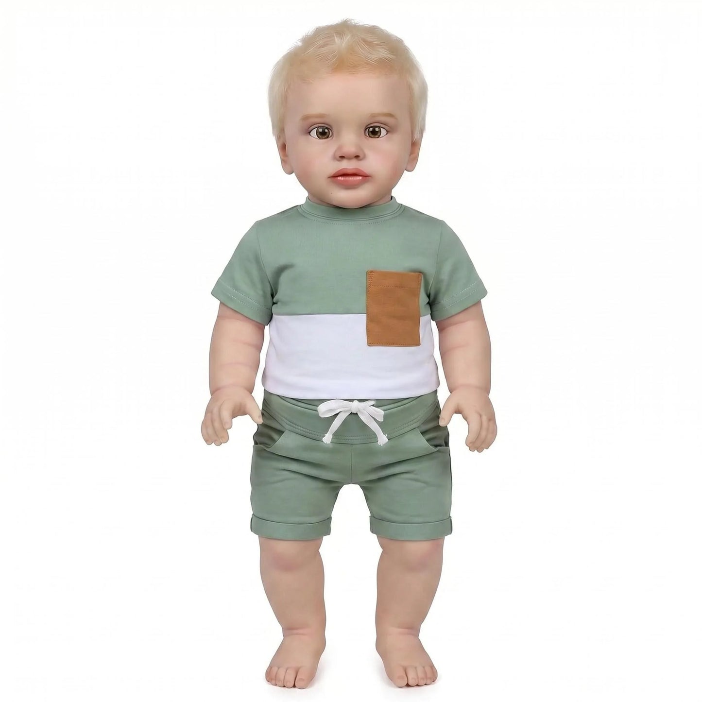 NPK Toddler Pippa Doll 66cm Lifelike Soft Touch 3D Skin Art Doll Already Painted Finished Huge Baby Size Popular Collectible