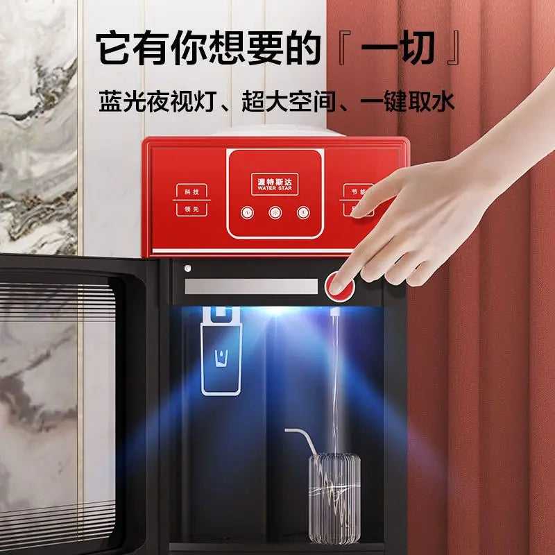 Water dispenser household vertical double door ice warm office dormitory cooling and heating bottled water