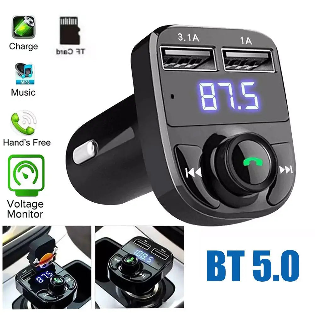 1/3/5PCS Car Bluetooth FM Transmitter Wireless Radio Adapter For Auto Music Stereo Player Dual USB Fast Charger For Smart Phone
