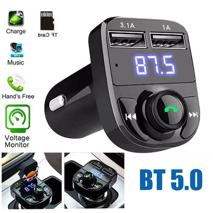 1/3/5PCS Car Bluetooth FM Transmitter Wireless Radio Adapter For Auto Music Stereo Player Dual USB Fast Charger For Smart Phone
