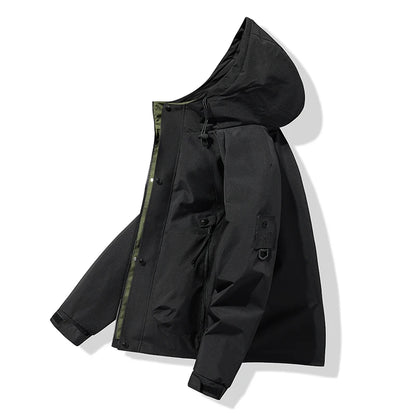 Paul 2026 Men's Thickened down Cotton Jacket Hooded Warm Workwear Ultra-Thick Outerwear Fashionable Urban Style Polyester Fiber