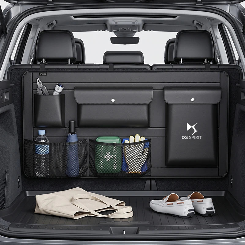 For DS SUV DS6 DS7 Car Trunk Storage Bag Multifunctional Rear Seat Hanging Bag Car Trunk Storage Box Auto Interior Accessory