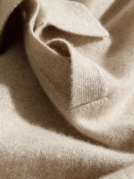 100% pure cashmere sweater men's seagull collar 5-point sleeve T-shirt short sleeve spring and autumn conventional thickness