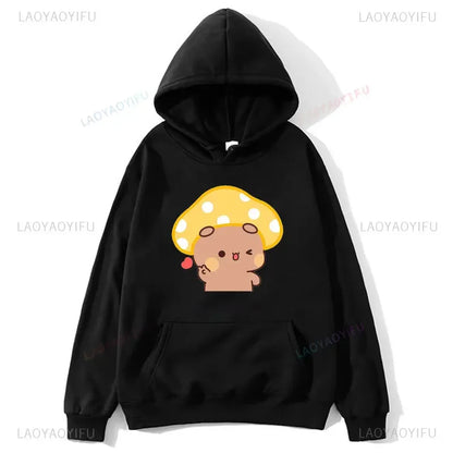 Couple Hoodies Bubu Dudu hoodie Sweatshirt Cartoon Kawaii Print Pullover Harajuku Men Women Sudaderas warm fleece hooded