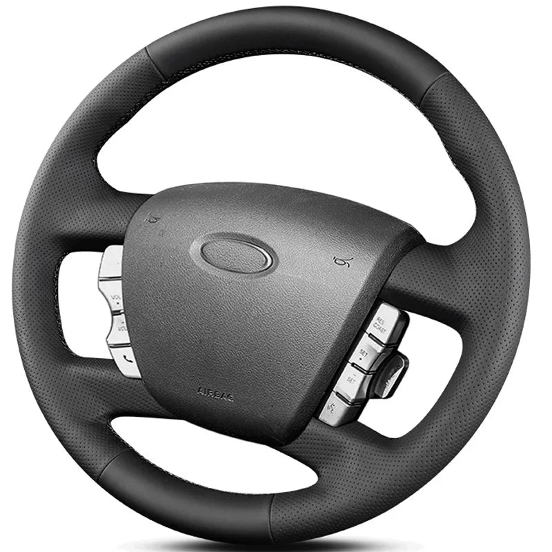 For ford falcon ford FG falcon 2008-2014 Hand-Stitched Car Steering Wheel Cover Braid black leather style FG accessory