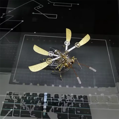 3D Cyberpunk Machinery DIY Metal Assembled Model Bee Series Insect Craft Puzzle Kit Ornament Kid Three-dimensional Creative Gift